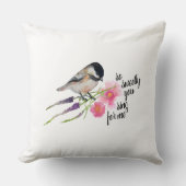 《鳥》アメリカゴガラアート引用文 クッション (正面)