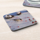 《鳥》アメリカゴガラウィンターコルクコースター コースター (左側)