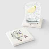 《鳥》アメリカゴガラウォーターカラーアート ストーンコースター (横)