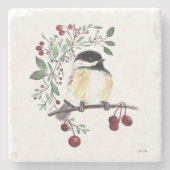 《鳥》アメリカゴガラウォーターカラーアート ストーンコースター (正面)