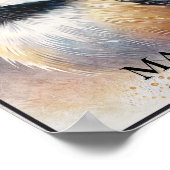 《鳥》アメリカゴガラウォーターカラーバードアートメイン ポスター (角)