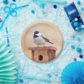 《鳥》アメリカゴガラオンバードハウスズ絵画オリジナルバードアート ペーパープレート (パーティー)