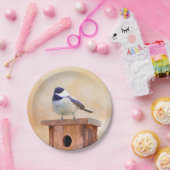 《鳥》アメリカゴガラオンバードハウスズ絵画オリジナルバードアート ペーパープレート (パーティー)