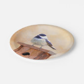 《鳥》アメリカゴガラオンバードハウスズ絵画オリジナルバードアート ペーパープレート (アングル)