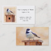 《鳥》アメリカゴガラオンバードハウスズ絵画オリジナルバードアート 名刺 (正面/裏面)