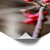 《鳥》アメリカゴガラオンブランチとレッドベリー フォトプリント (角)