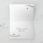 《鳥》アメリカゴガラオンブランチルックアットレッドオーナメントカード カード (内部)