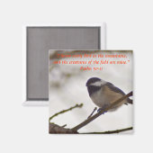 《鳥》アメリカゴガラオン小枝 マグネット (正面/裏面)