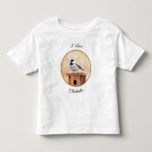 《鳥》アメリカゴガラオン絵画バードハウスオリジナルバードアート トドラーTシャツ