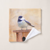 《鳥》アメリカゴガラオン絵画バードハウスオリジナルバードアート バスタオルセット (ウォッシュタオル)