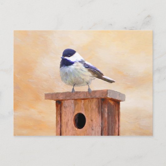 《鳥》アメリカゴガラオン絵画バードハウスオリジナルバードアート ポストカード (正面)