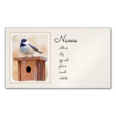 《鳥》アメリカゴガラオン絵画バードハウスオリジナルバードアート マグネット名刺 (正面)
