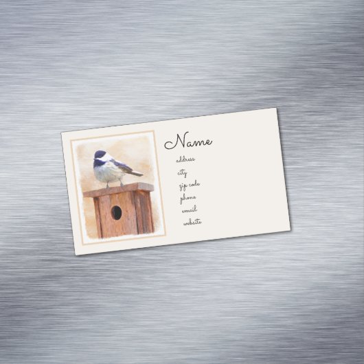 《鳥》アメリカゴガラオン絵画バードハウスオリジナルバードアート マグネット名刺 (インサイチュ)