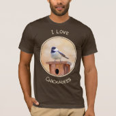 《鳥》アメリカゴガラオン絵画バードハウスオリジナルバードアート Tシャツ (正面)