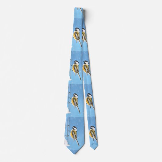 《鳥》アメリカゴガラオン絵画フィーダー – Bird Artオリジナル ネクタイ (正面)