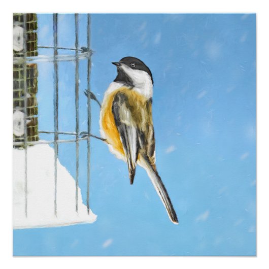 《鳥》アメリカゴガラオン絵画フィーダー – Bird Artオリジナル ポスター (正面)
