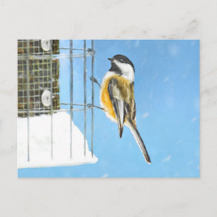 《鳥》アメリカゴガラオン絵画フィーダー – Bird Artオリジナル ポストカード
