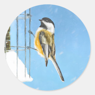 《鳥》アメリカゴガラオン絵画フィーダー – Bird Artオリジナル ラウンドシール