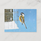 《鳥》アメリカゴガラオン絵画フィーダー – Bird Artオリジナル 名刺 (裏面)