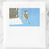 《鳥》アメリカゴガラオン絵画フィーダー – Bird Artオリジナル 長方形シール (バッグ)