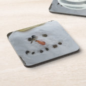 《鳥》アメリカゴガラオン雪だるまニンジン鼻 コースター (左側)