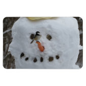 《鳥》アメリカゴガラオン雪だるまニンジン鼻 マグネット (横)