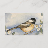 《鳥》アメリカゴガラガーデンフラワーズウォー絵画ターカラーズ 名刺 (裏面)