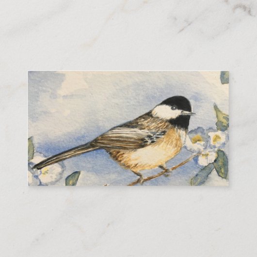 《鳥》アメリカゴガラガーデンフラワーズウォー絵画ターカラーズ 名刺 (裏面)