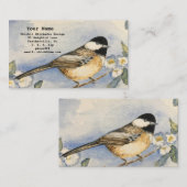《鳥》アメリカゴガラガーデンフラワーズウォー絵画ターカラーズ 名刺 (正面/裏面)