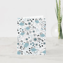 《鳥》アメリカゴガラズスイートブルーブラックグレーサンキューカード シーズンカード