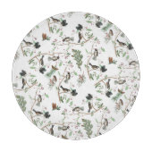 《鳥》アメリカゴガラバーズベリー&ピネコーンウォーター色 カッティングボード (正面)