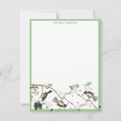 《鳥》アメリカゴガラバーズベリー&ピネコーンウォーター色 ノートカード (正面)