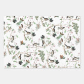 《鳥》アメリカゴガラバーズベリー&ピネコーンウォーター色 ラッピングペーパーシート (正面)