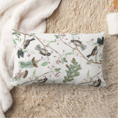 《鳥》アメリカゴガラバーズベリー&ピネコーンウォーター色 ランバークッション (ブランケット)