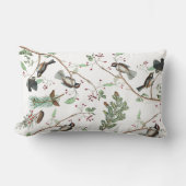 《鳥》アメリカゴガラバーズベリー&ピネコーンウォーター色 ランバークッション (正面)