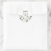 《鳥》アメリカゴガラバーズベリー&ピネコーンクリスマス ラウンドシール (バッグ)