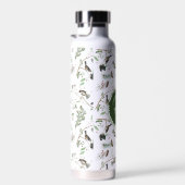 《鳥》アメリカゴガラバーズベリー&ピネコーンモノグラムの ウォーターボトル (右面)