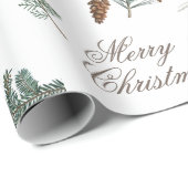 《鳥》アメリカゴガラバードエバーグリーンピネコーンメリークリスマス ラッピングペーパー (ロールコーナー)