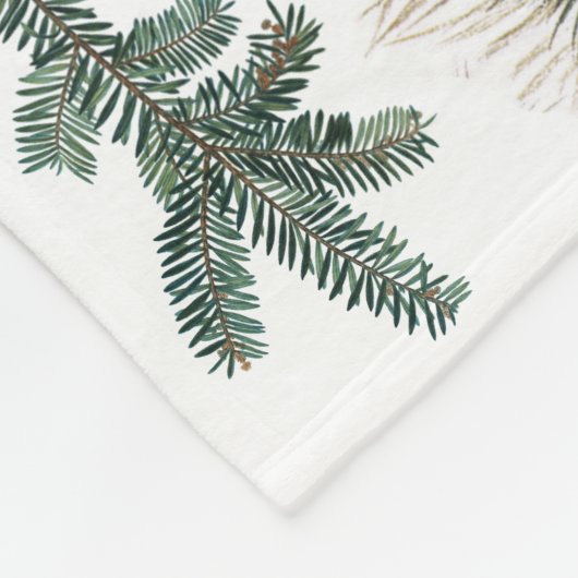 《鳥》アメリカゴガラバードエバーグリーンメリークリスマスフランスの フリースブランケット (角)