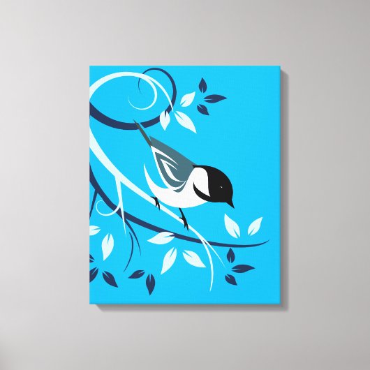 《鳥》アメリカゴガラバードオンブランチ キャンバスプリント (正面)