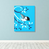 《鳥》アメリカゴガラバードオンブランチ キャンバスプリント (インサイチュ (ウッドフロア))