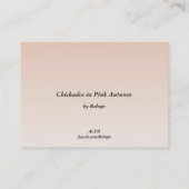 《鳥》アメリカゴガラバードピンク紅葉ATC 名刺 (裏面)