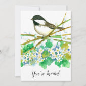 《鳥》アメリカゴガラバード70th誕生日パーティーへの招待 招待状 (正面)