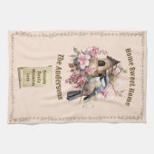 《鳥》アメリカゴガラパーソナライズされたホームスイートホーム キッチンタオル (横)