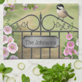 《鳥》アメリカゴガラフラワーズファームハビクトリアンウス キッチンタオル (折り畳み)