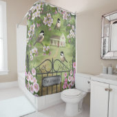 《鳥》アメリカゴガラフラワーズファームハビクトリアンウス シャワーカーテン (インサイチュ)