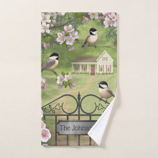 《鳥》アメリカゴガラフラワーズファームハビクトリアンウス バスタオルセット (ハンドタオル)