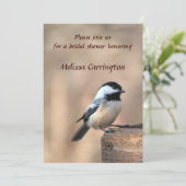 《鳥》アメリカゴガラブライダルシャワー 招待状 (スタンド正面)
