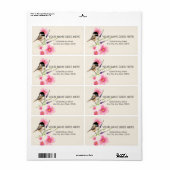 《鳥》アメリカゴガラブラックのキャップ付きアートラベル ラベル (フルシート)