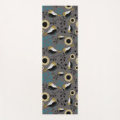 《鳥》アメリカゴガラブラックキャッピング鳥の果実の花 ヨガマット (正面)